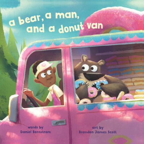 A Bear, a Man, and a Donut Van